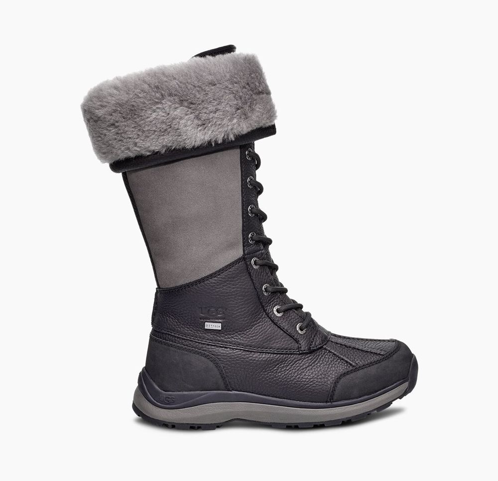 Ugg Tall Boot Womens - Ugg Adirondack Iii Black - 674QBZUCW